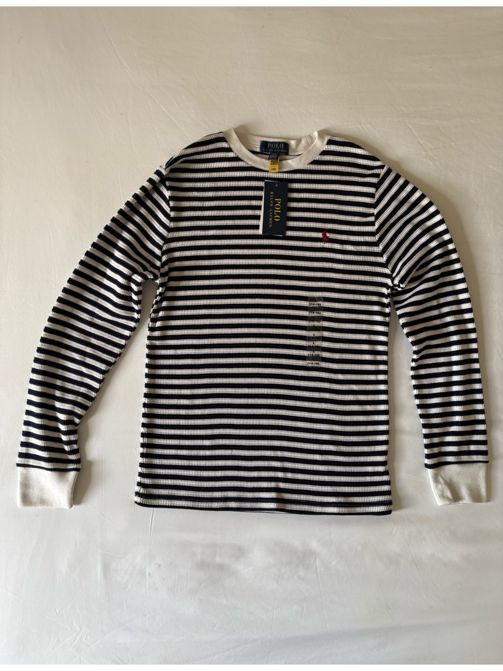 Kids Ralph Lauren Black & White Striped Crewneck Sweater
